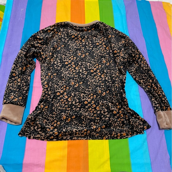 Cuddl Duds Thick Velvet Velour Sweater Longsleeve Shirt w/ Thumb Holes Petite M - Picture 5 of 11